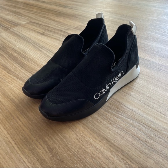 COPY - Calvin Klein Black Slip-on Knit Sneakers - Picture 2 of 9